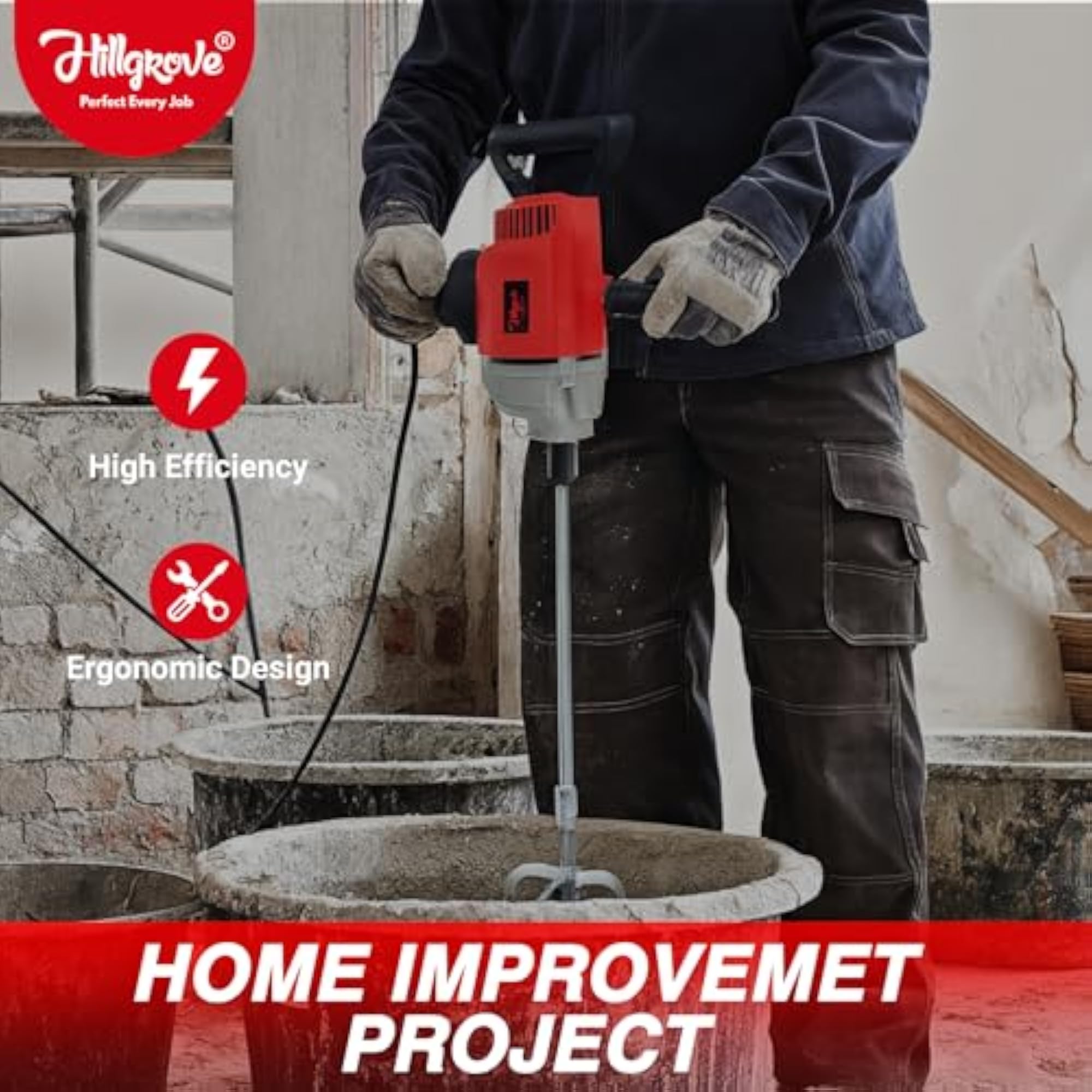 1100W Copper Paint Wall Putty Cement Mixer Machine